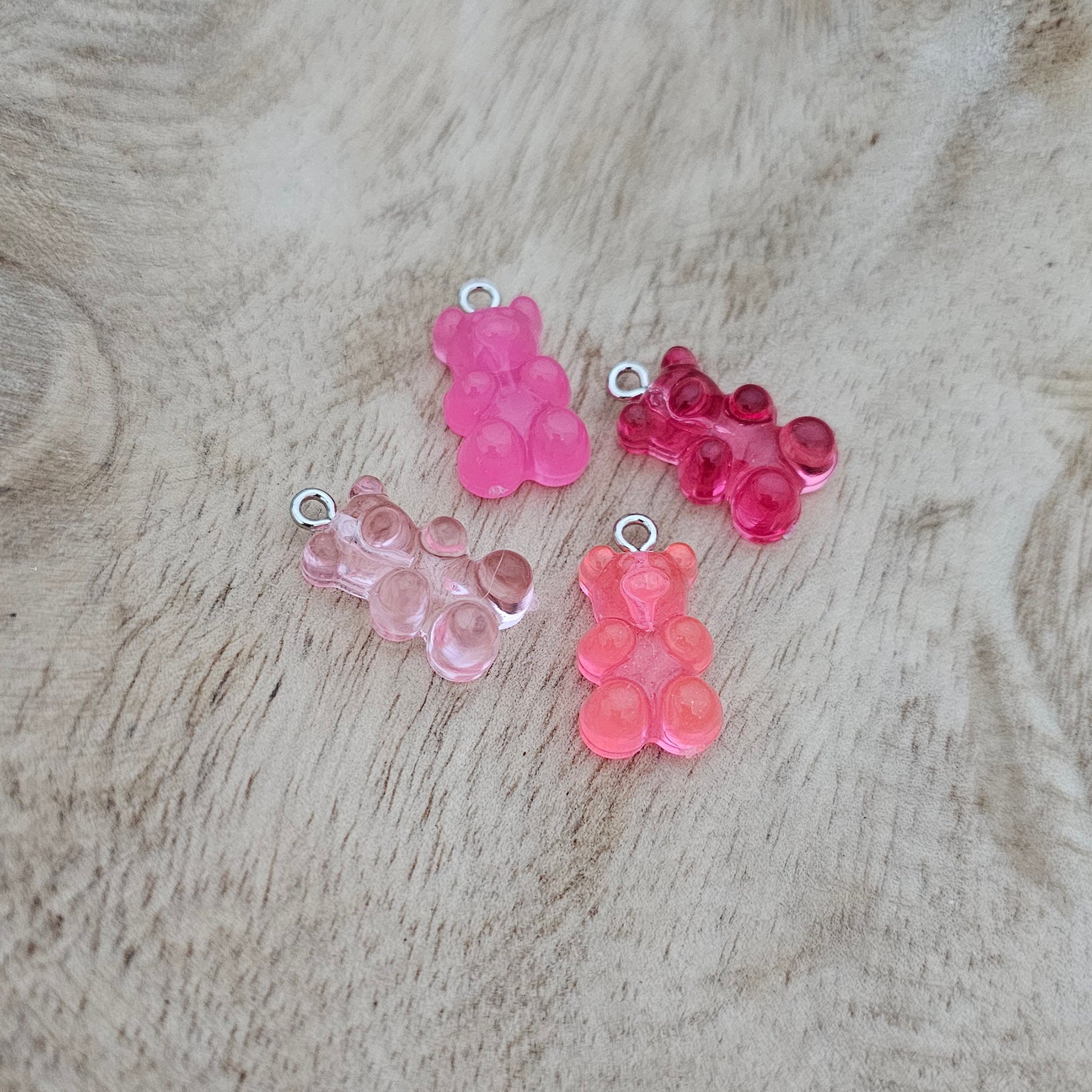 Custom Charm Gummy Bear Pink Custom Charm Necklace