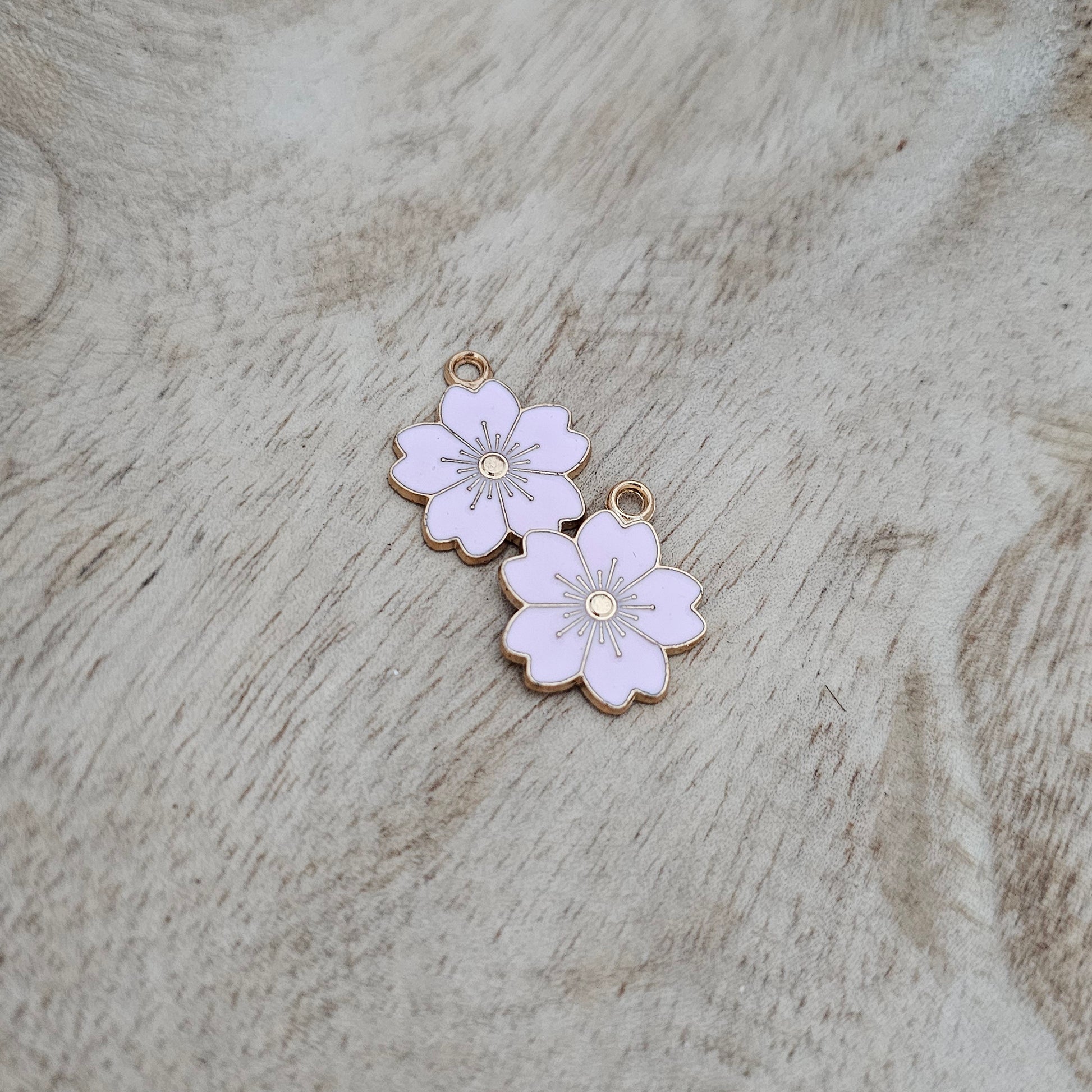 Custom Charm Hawaiian Flower Pink Custom Charm Necklace
