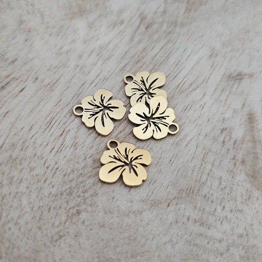 Custom Charm Hibiscus Flower Custom Charm Necklace