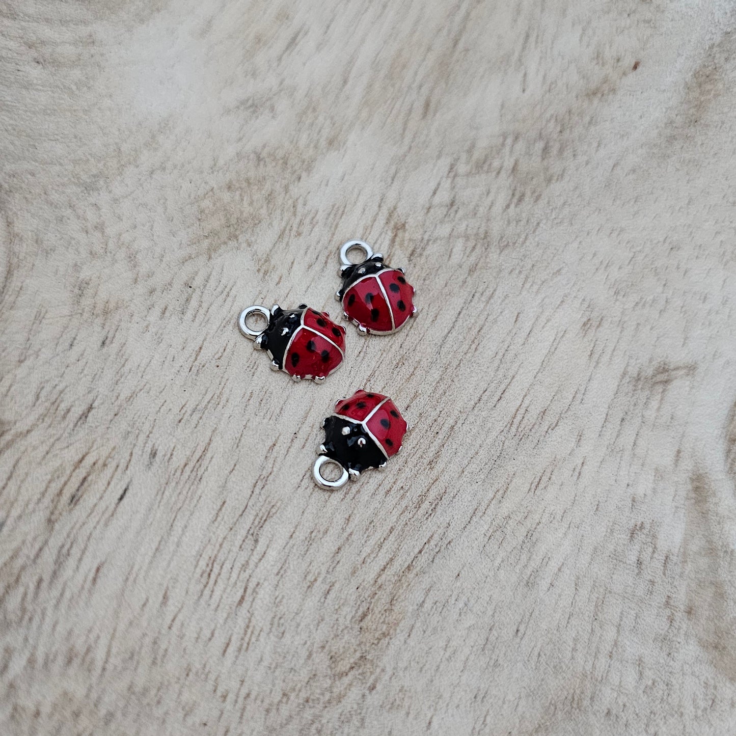 Custom Charm Lady Bug Silver Custom Charm Necklace
