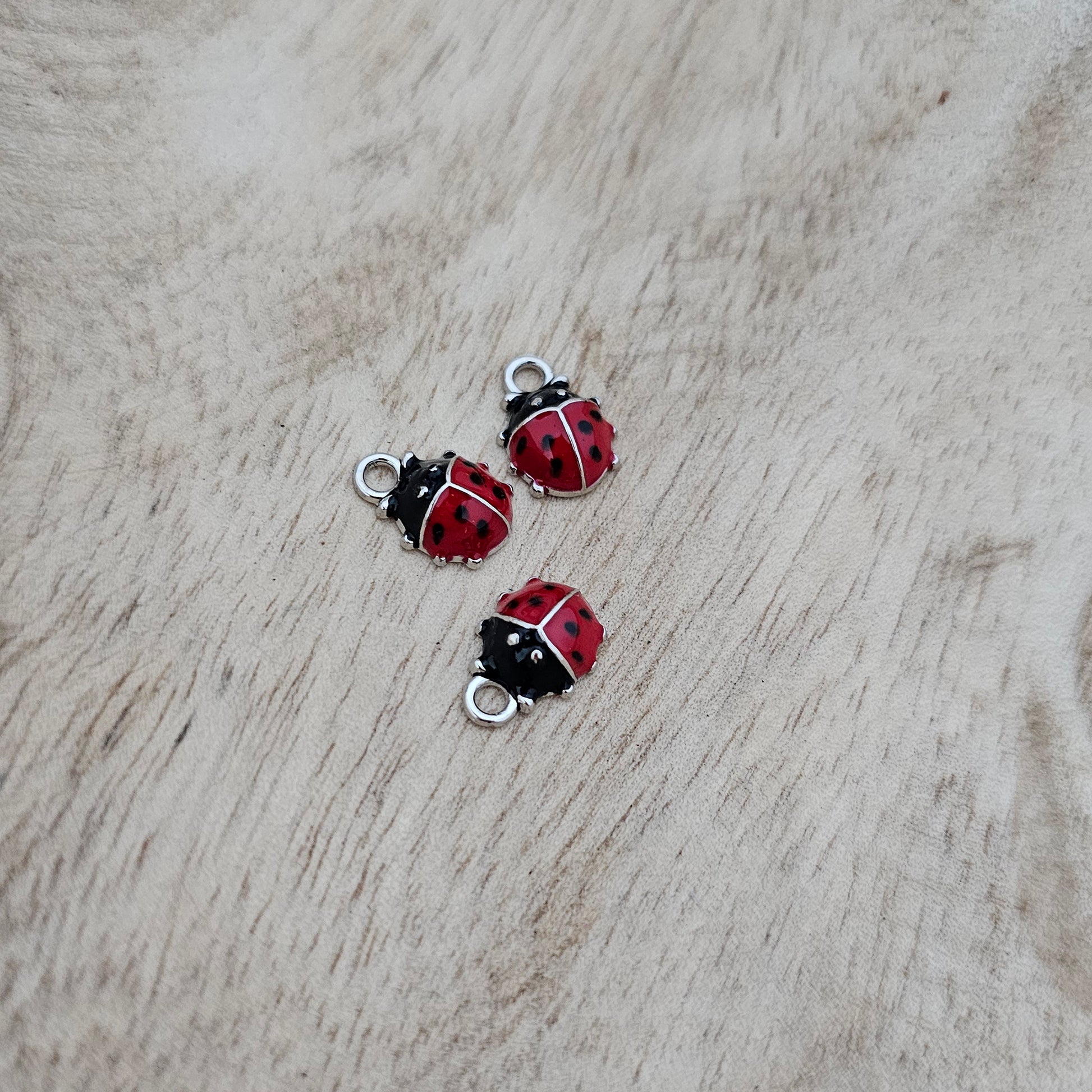 Custom Charm Lady Bug Silver Custom Charm Necklace