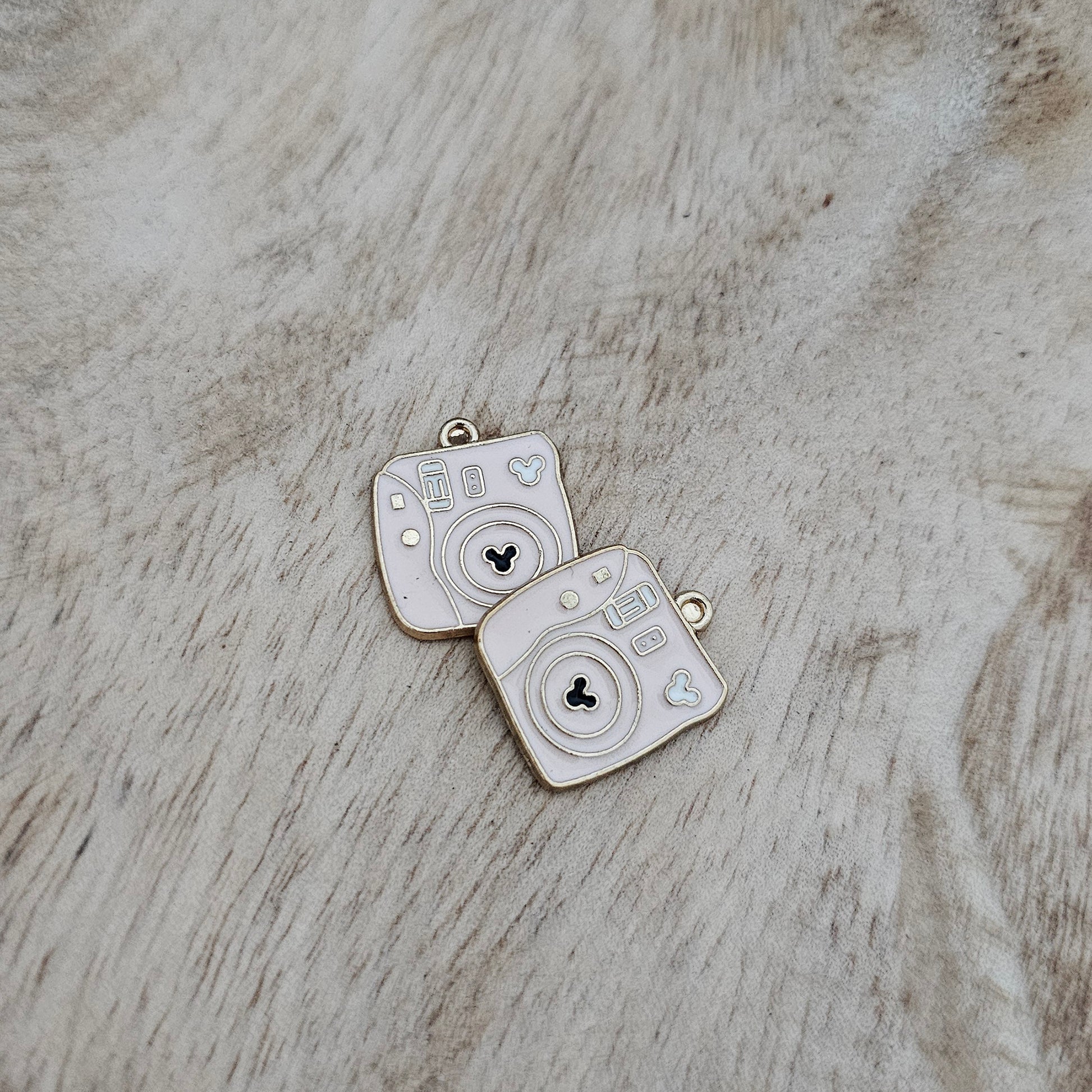 Custom Charm Light Pink Mickey Camera Custom Charm Necklace