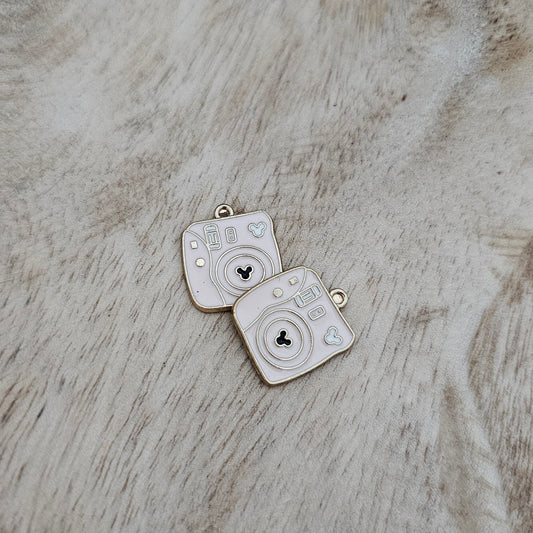 Custom Charm Light Pink Mickey Camera Custom Charm Necklace