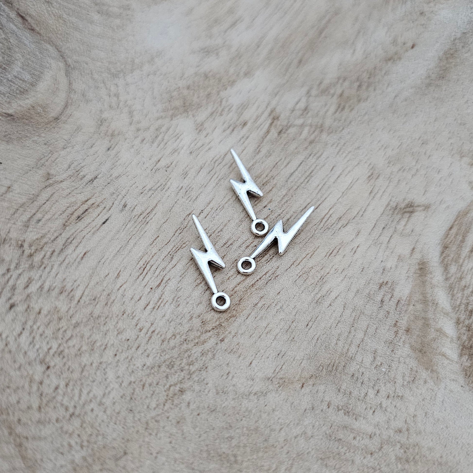 Custom Charm Lightening Bolt Silver Custom Charm Necklace