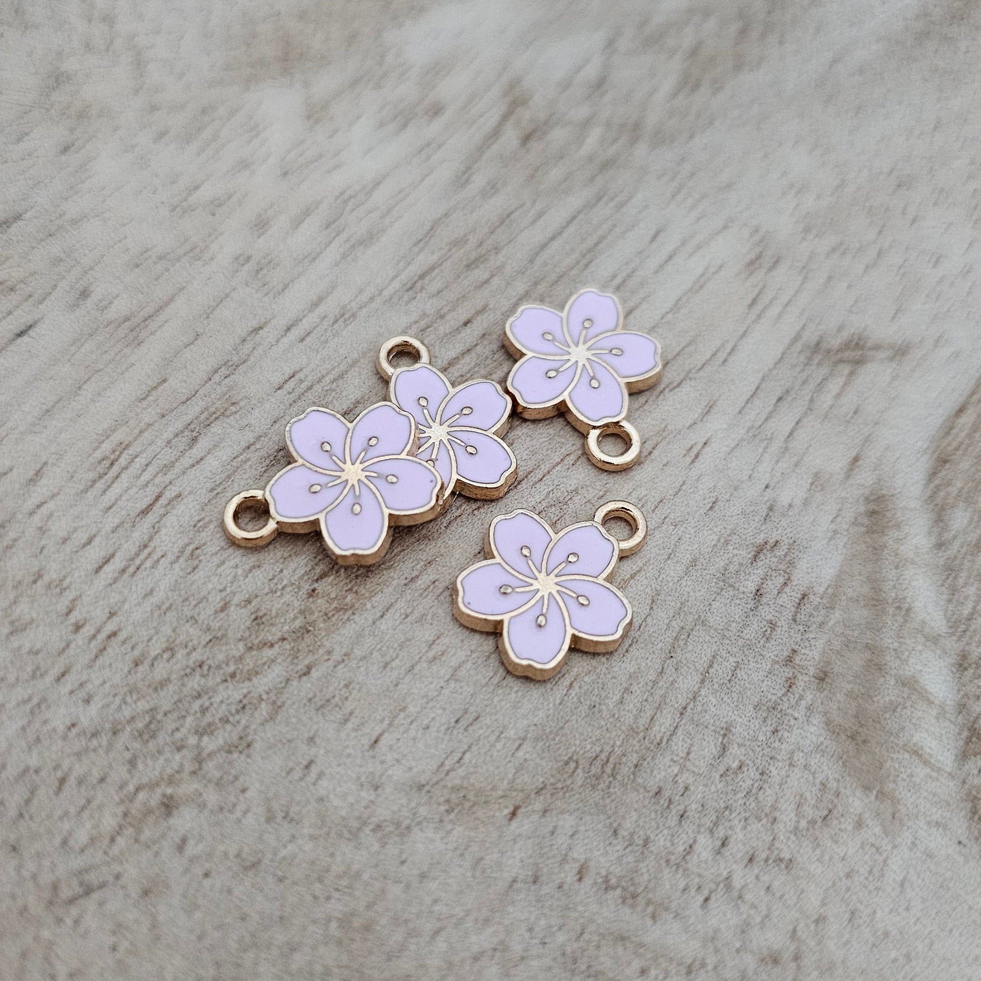 Custom Charm Magnolia Flower Pink Custom Charm Necklace