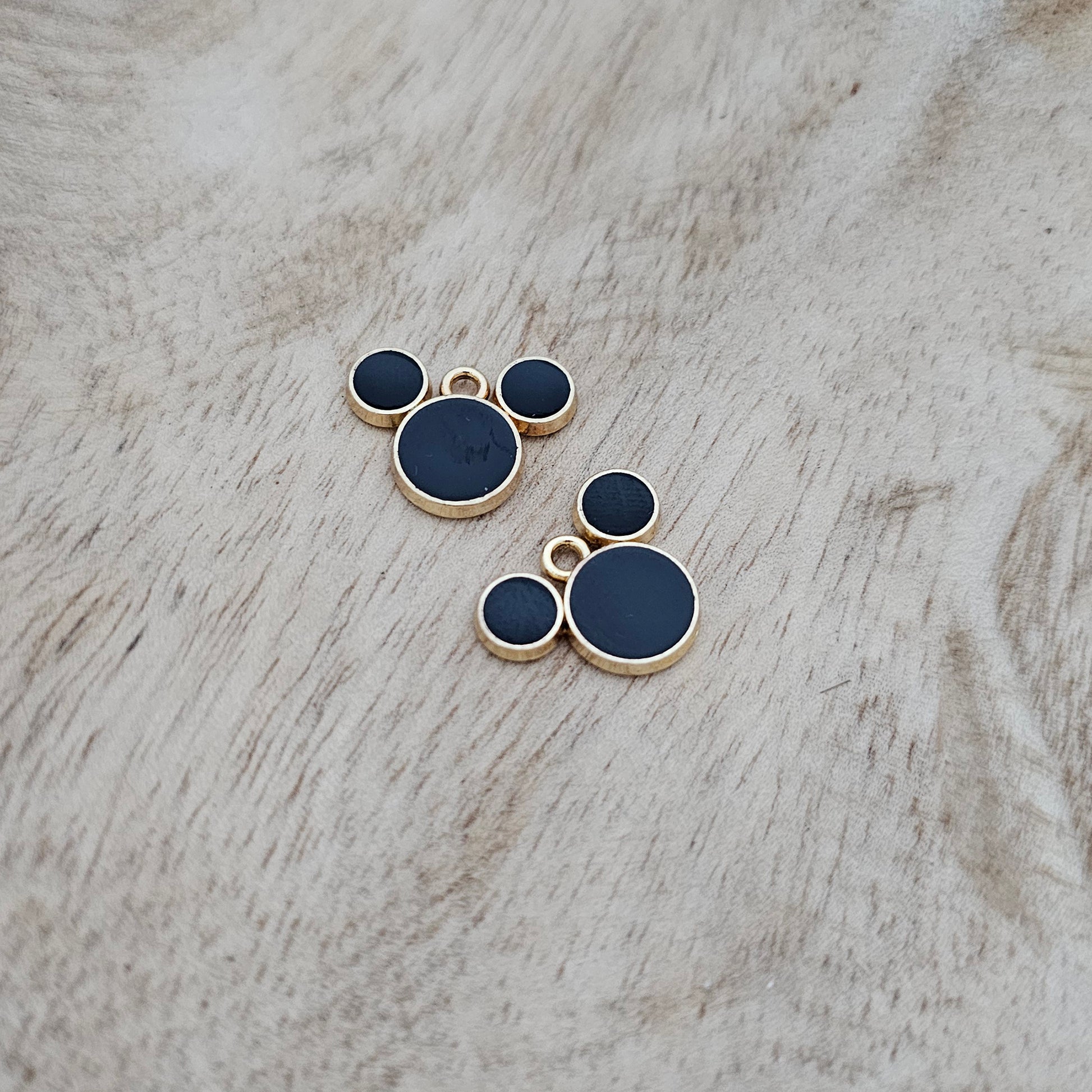 Custom Charm Mickey Mouse Black Custom Charm Necklace