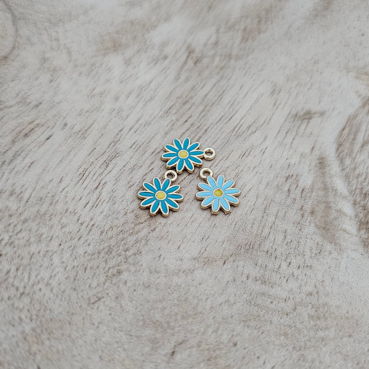 Custom Charm Mini Daisy Blue Custom Charm Necklace