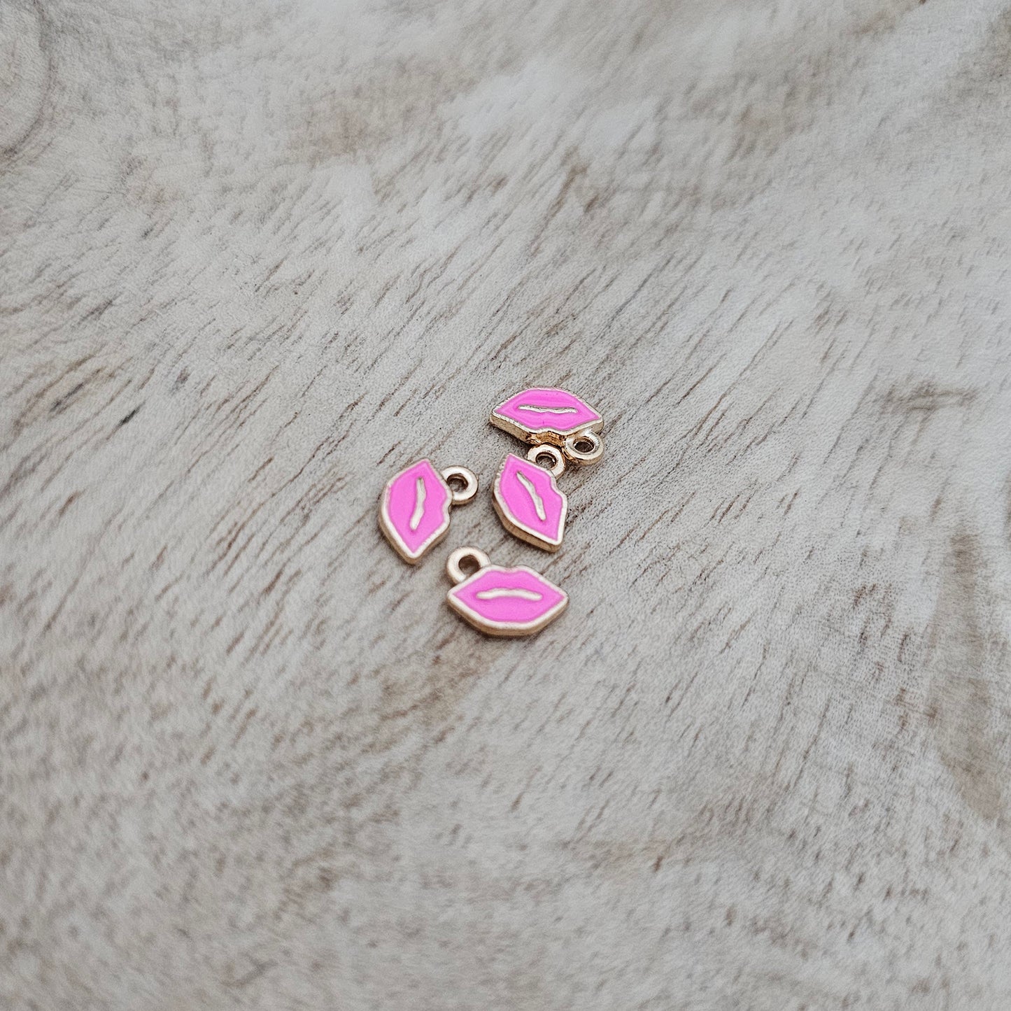 Custom Charm Mini Lips Pink Custom Charm Necklace
