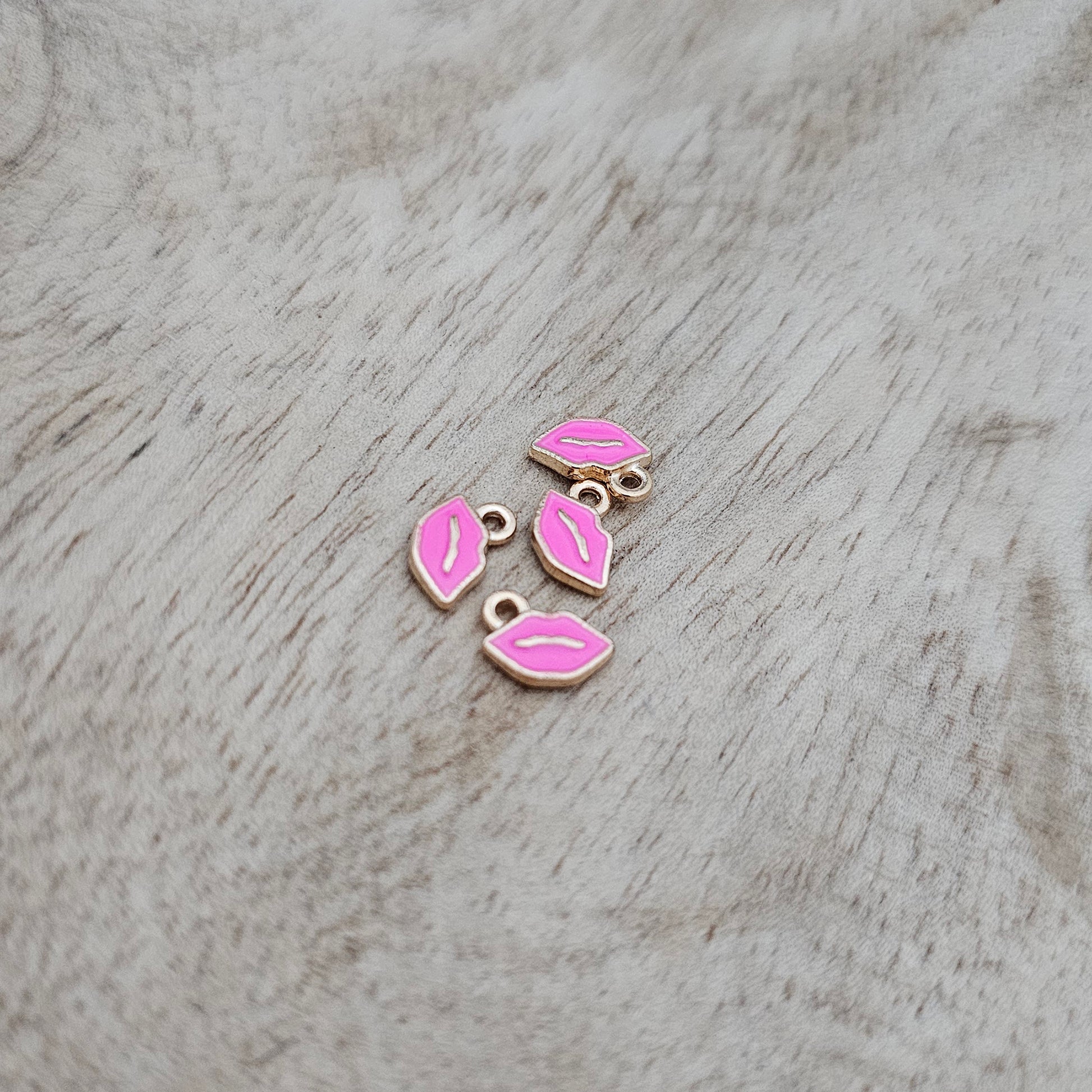 Custom Charm Mini Lips Pink Custom Charm Necklace