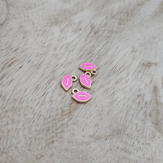 Custom Charm Mini Lips Pink Custom Charm Necklace