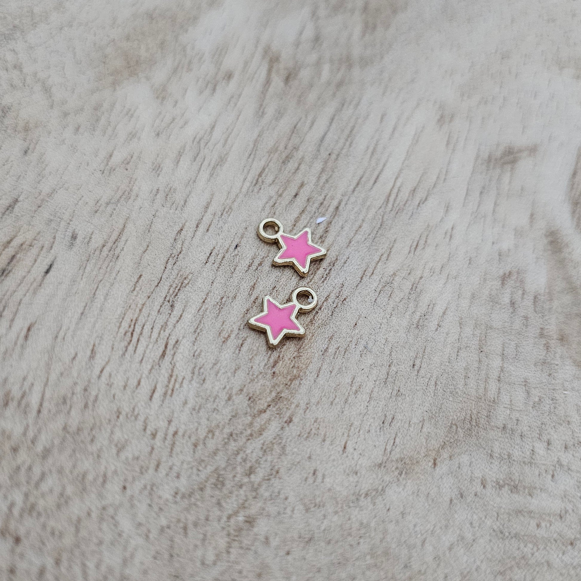 Custom Charm Mini Star Hot Pink Custom Charm Necklace