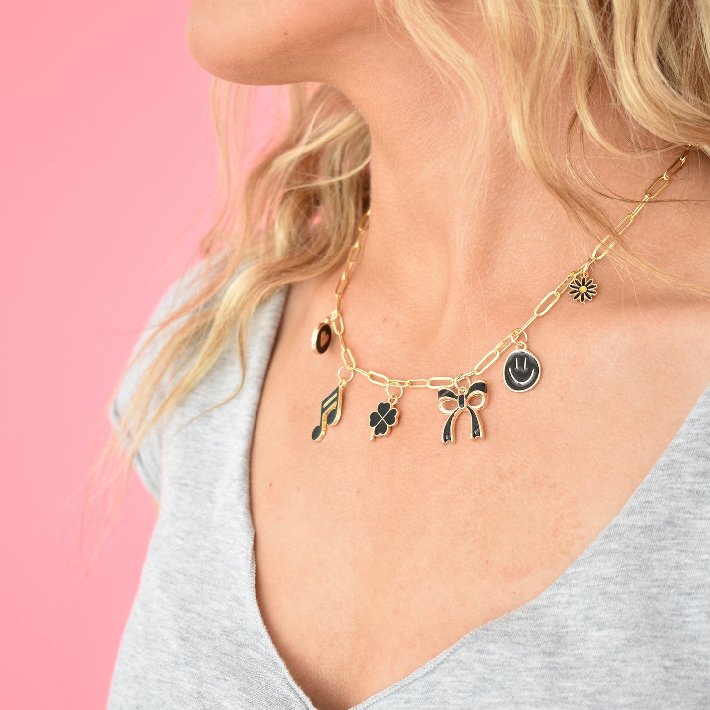 Custom Charm Necklace Black Clover Charm