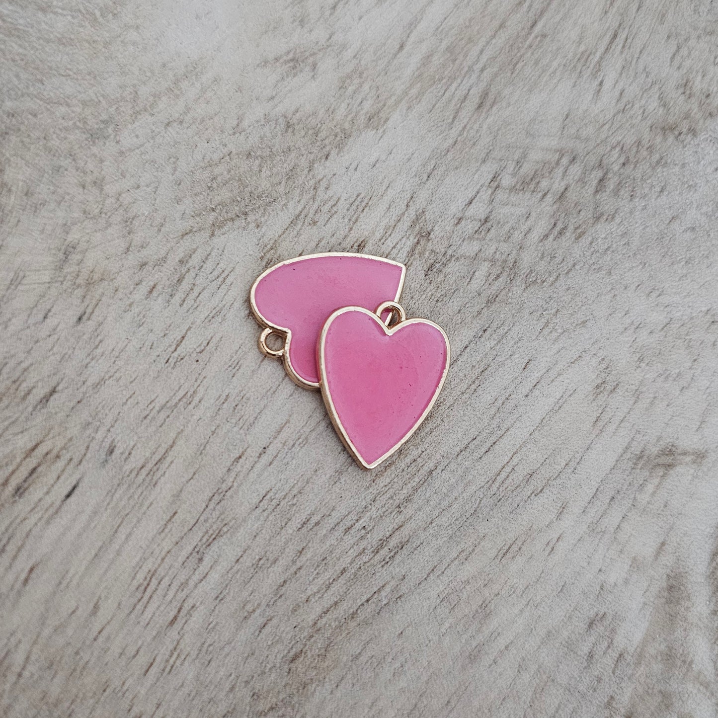 Custom Charm Necklace Pink Heart Charm