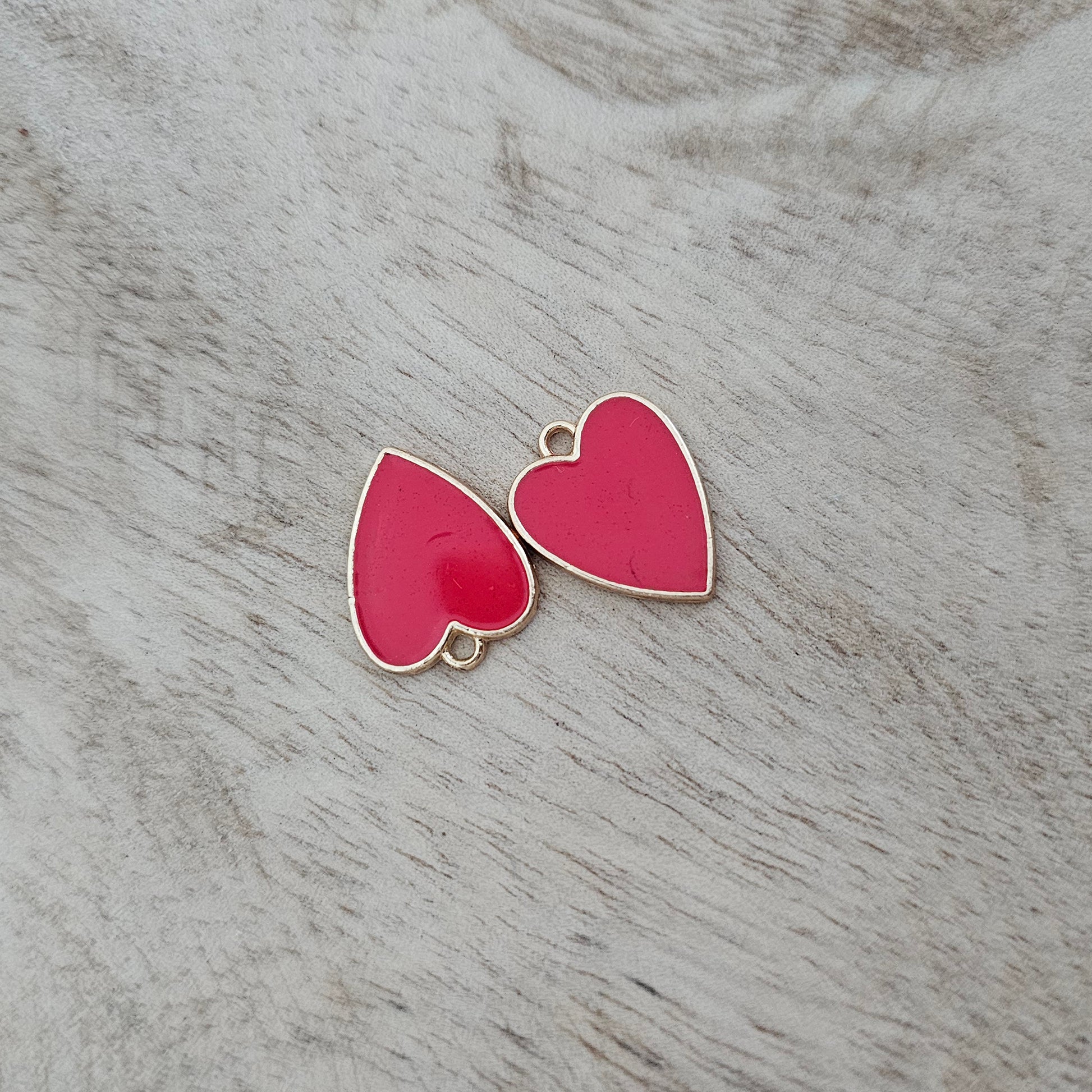 Custom Charm Necklace Red Heart Charm