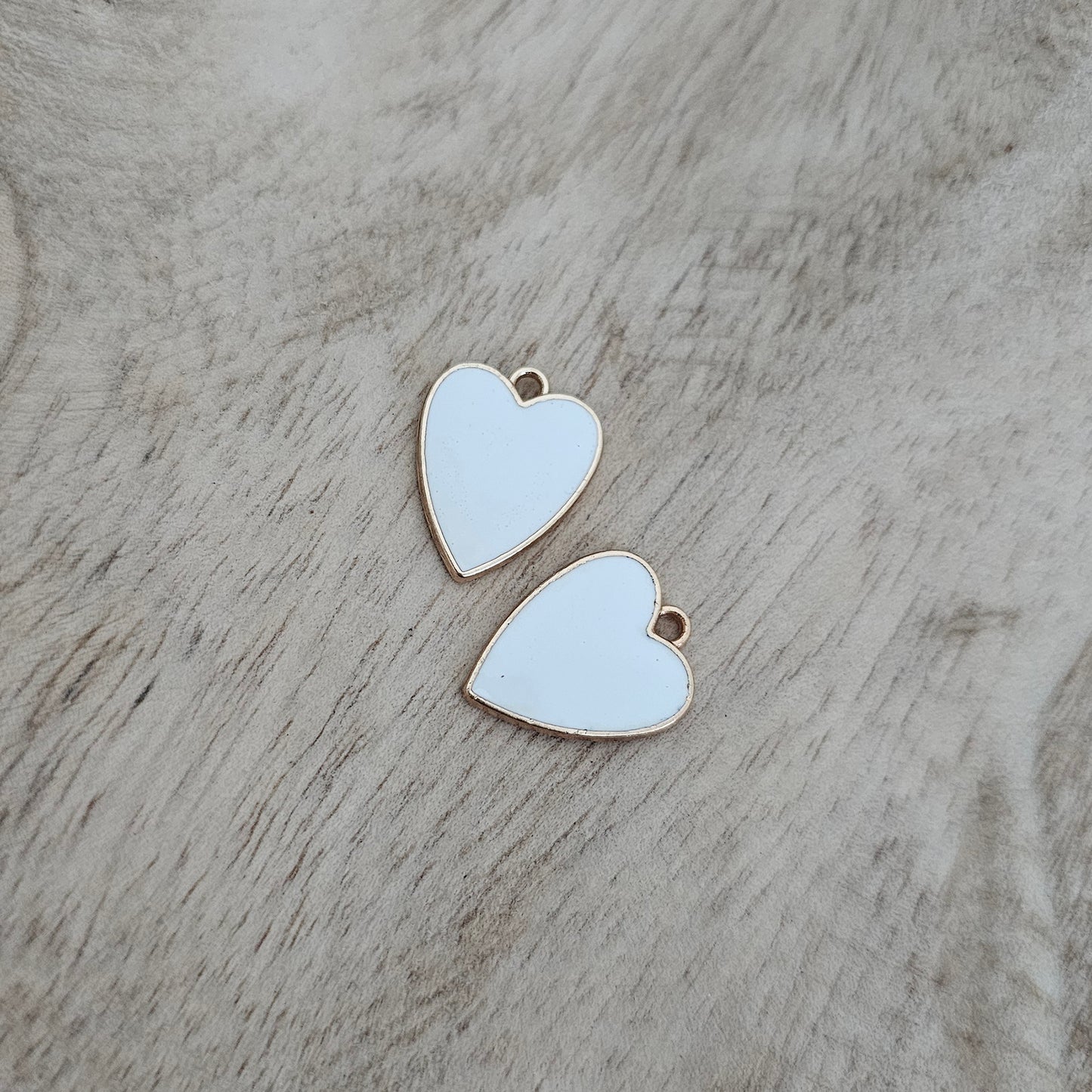 Custom Charm Necklace White Heart Charm