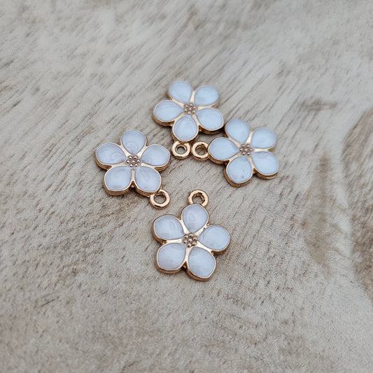 Custom Charm Pearl Flower Custom Charm Necklace