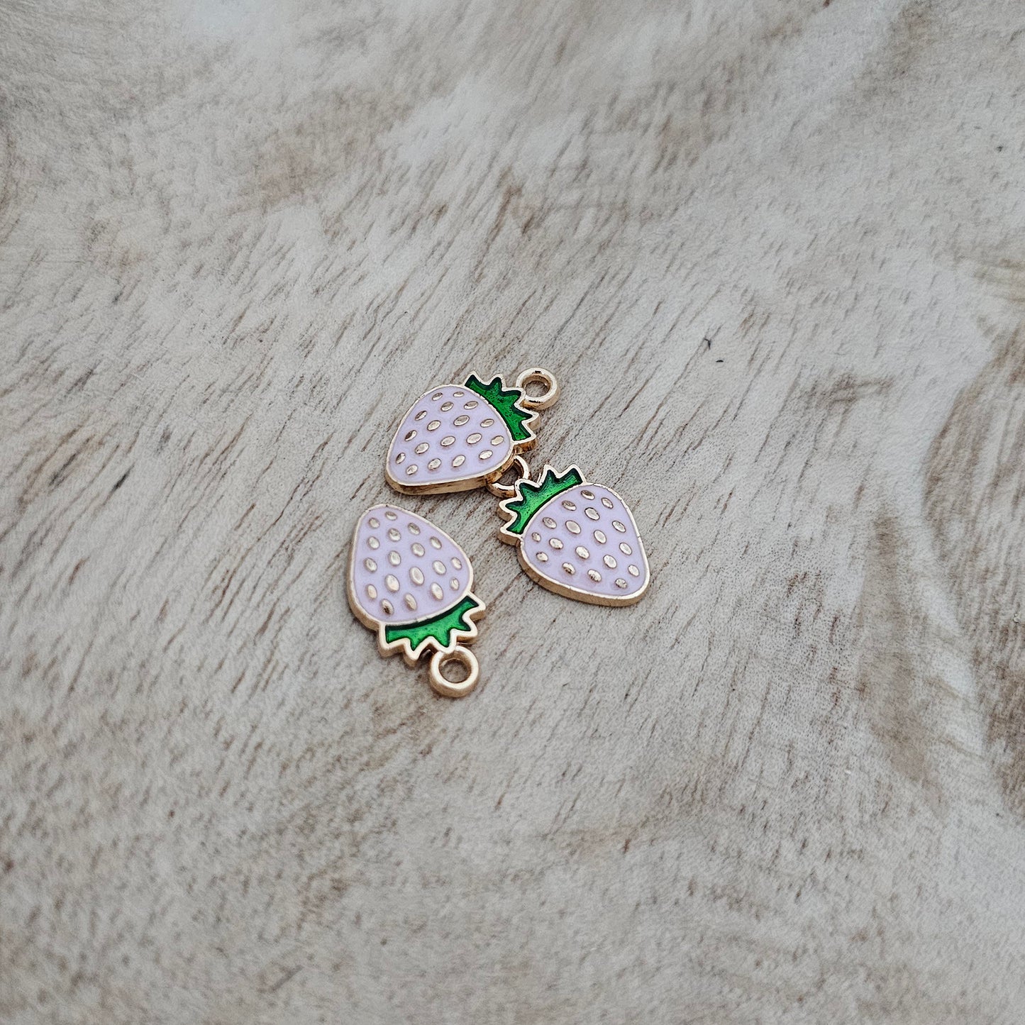 Custom Charm Pink Strawberry Custom Charm Necklace