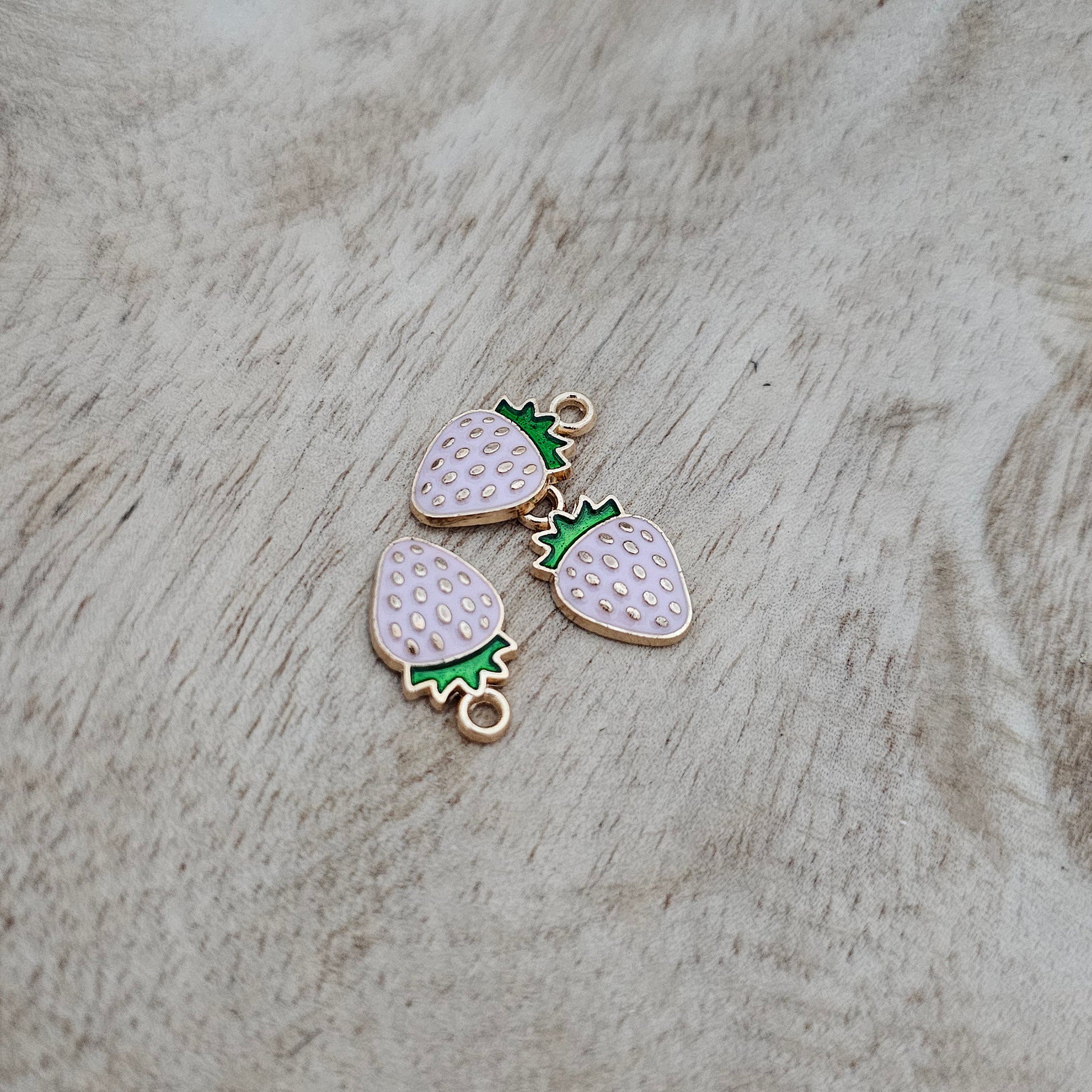 Custom Charm Pink Strawberry Custom Charm Necklace