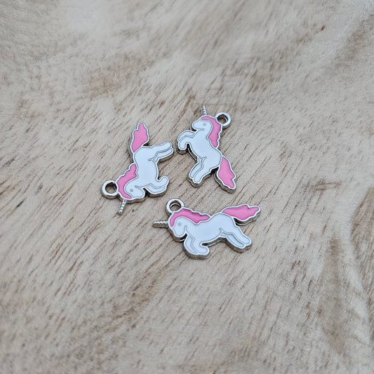 Custom Charm Pink Unicorn Custom Charm Necklace