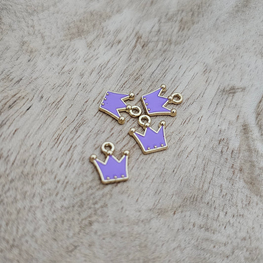 Custom Charm Purple Crown Custom Charm Necklace