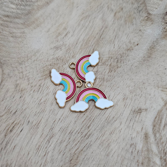 Custom Charm Red Rainbow Custom Charm Necklace