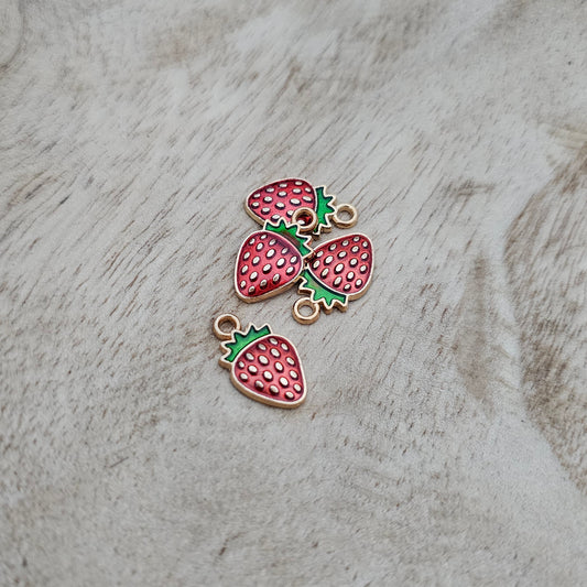 Custom Charm Red Strawberry Custom Charm Necklace