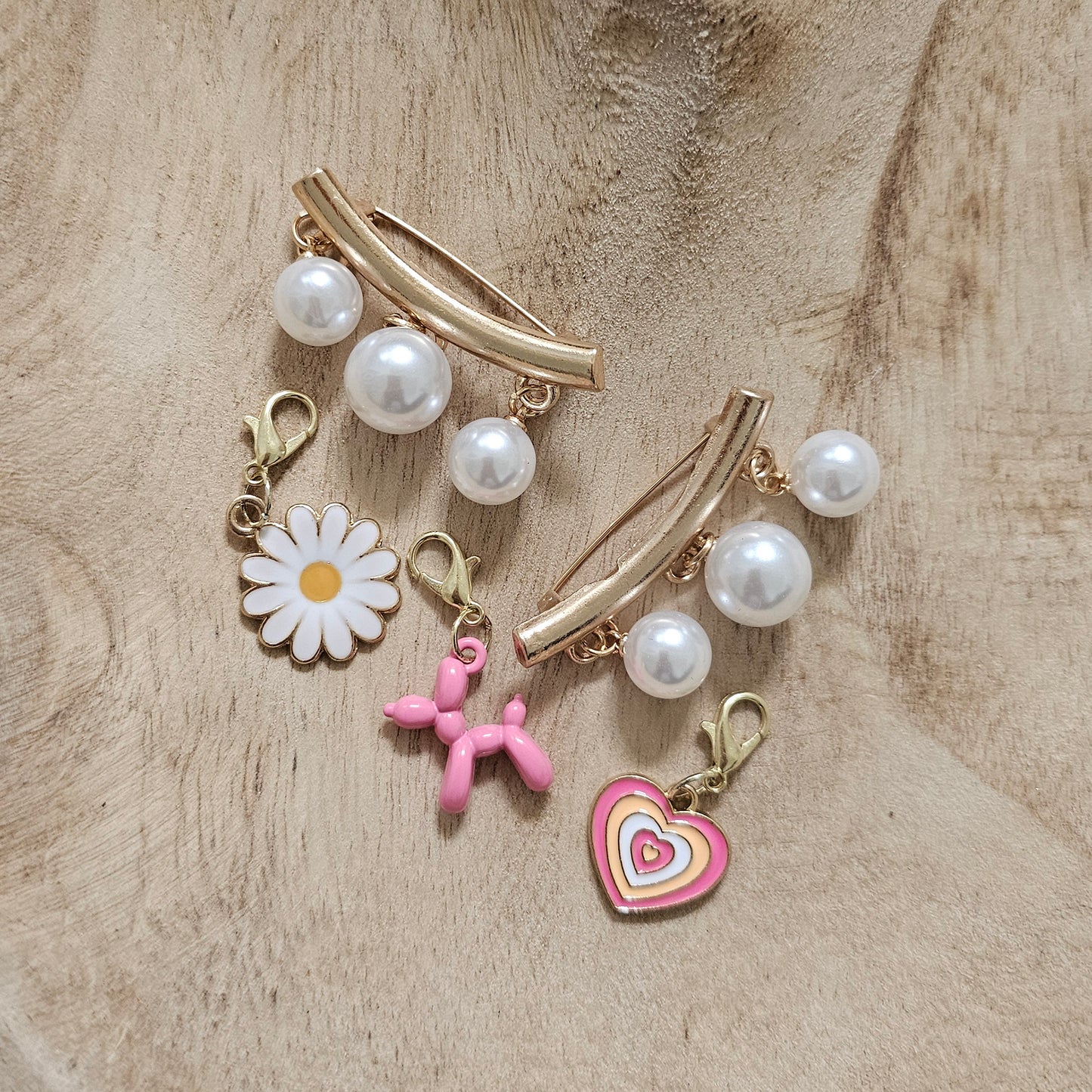 Custom Charm Shoe Pins Pearls Charms
