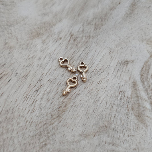Custom Charm Small Gold Key Custom Charm Necklace