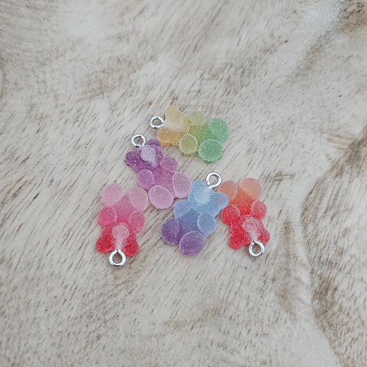 Custom Charm Sugar Coated Gummy Bear Mix Custom Charm Necklace