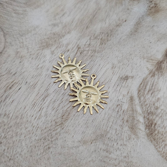 Custom Charm Sun Face Custom Charm Necklace