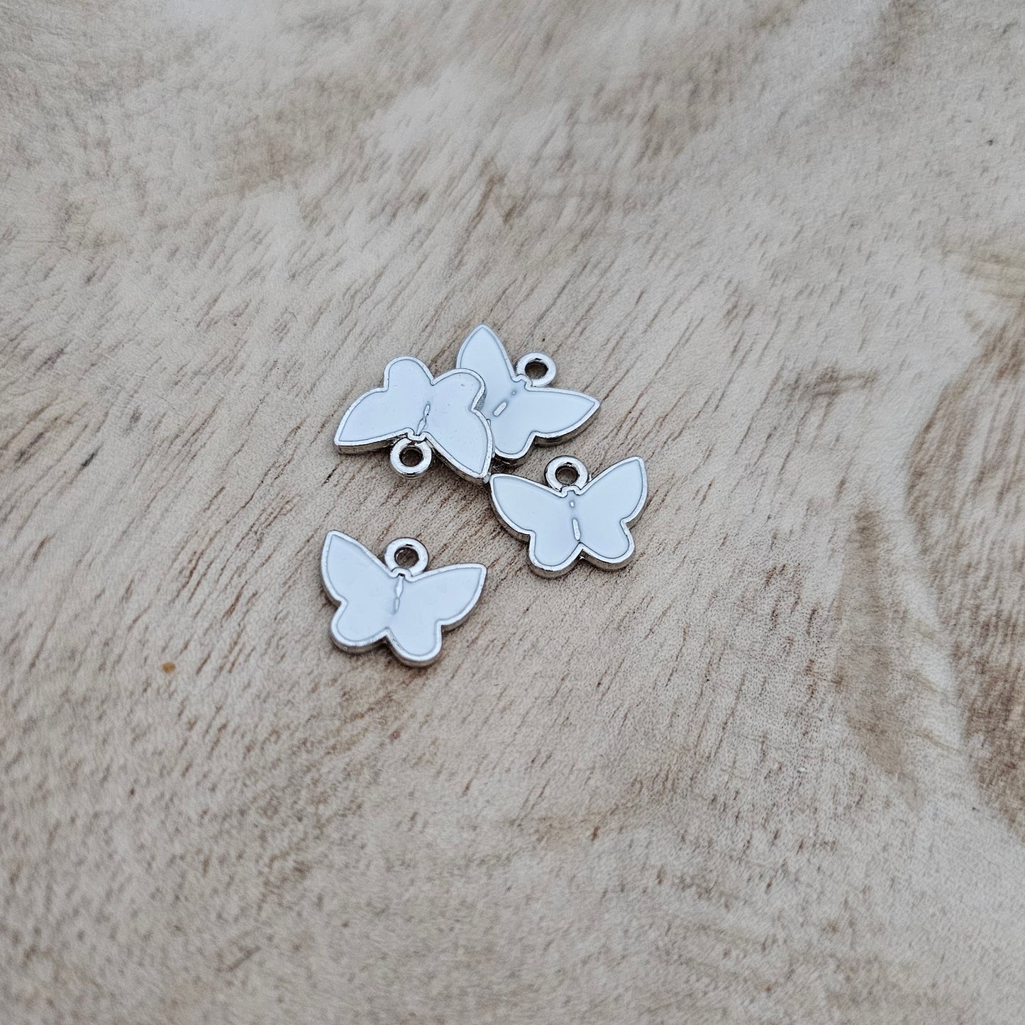Custom Charm White Butterfly Custom Charm Necklace
