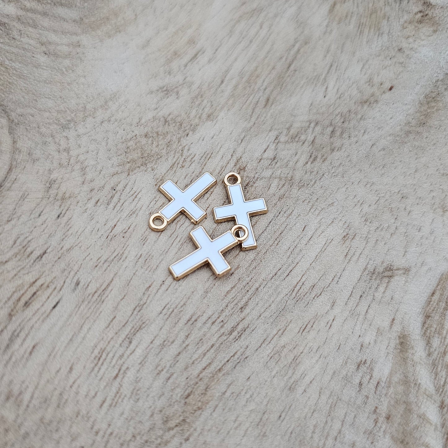 Custom Charm White Cross Custom Charm Necklace