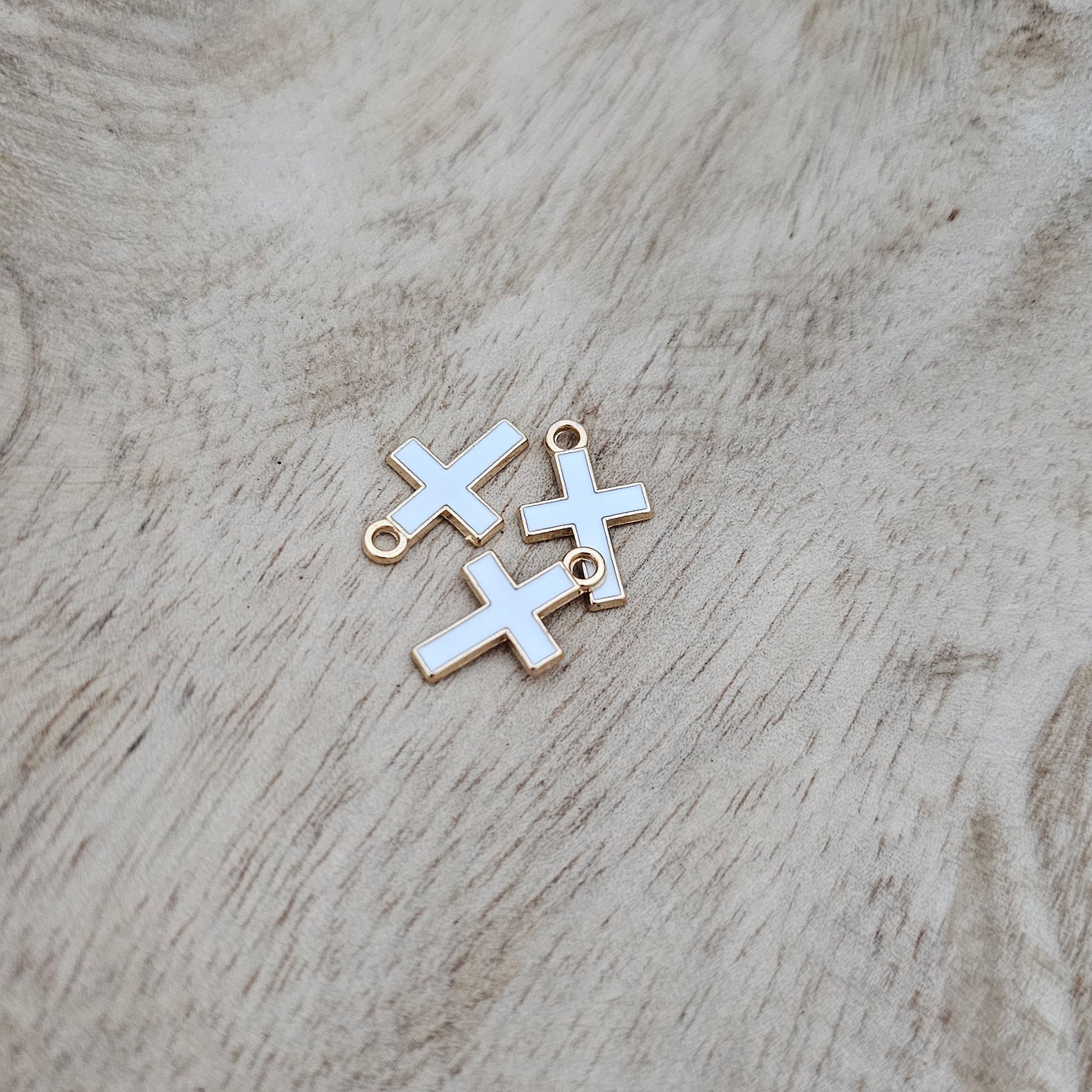 Custom Charm White Cross Custom Charm Necklace