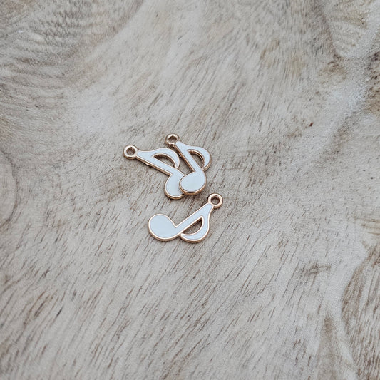 Custom Charm White Music Note Custom Charm Necklace
