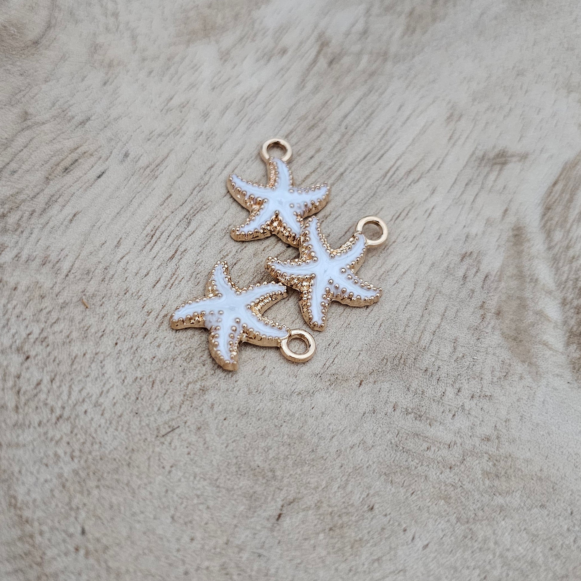 Custom Charm White Starfish Custom Charm Necklace