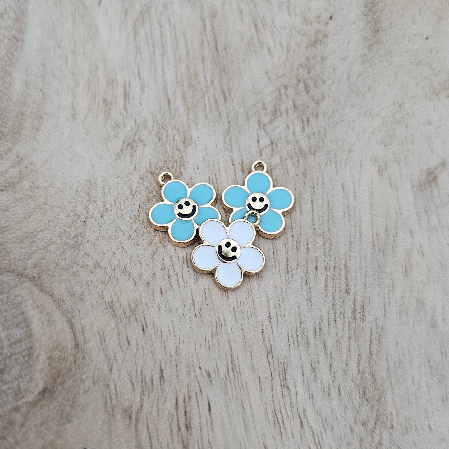 Custom Charms Flower Smiley Charm