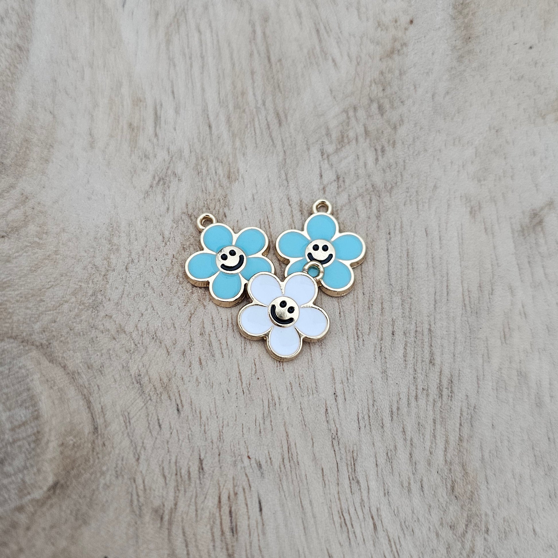 Custom Charms Flower Smiley Charm