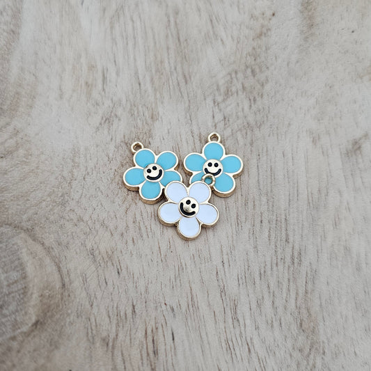 Custom Charms Flower Smiley Charm