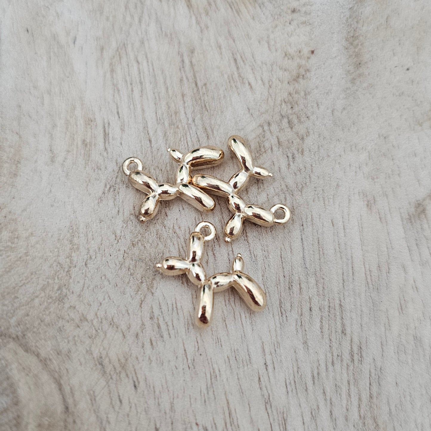 Custom Charms Gold Balloon Dog Charm Custom Charm Necklace