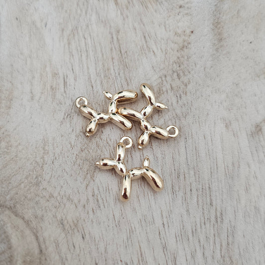 Custom Charms Gold Balloon Dog Charm Custom Charm Necklace