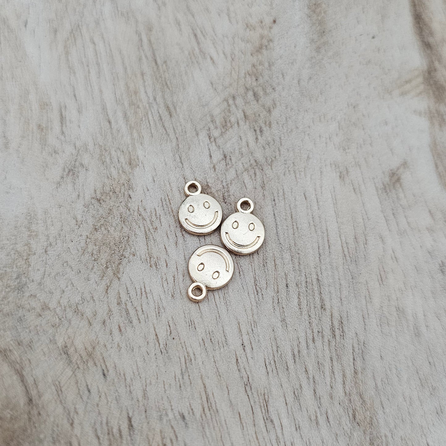 Custom Charms Gold Smiley Charm
