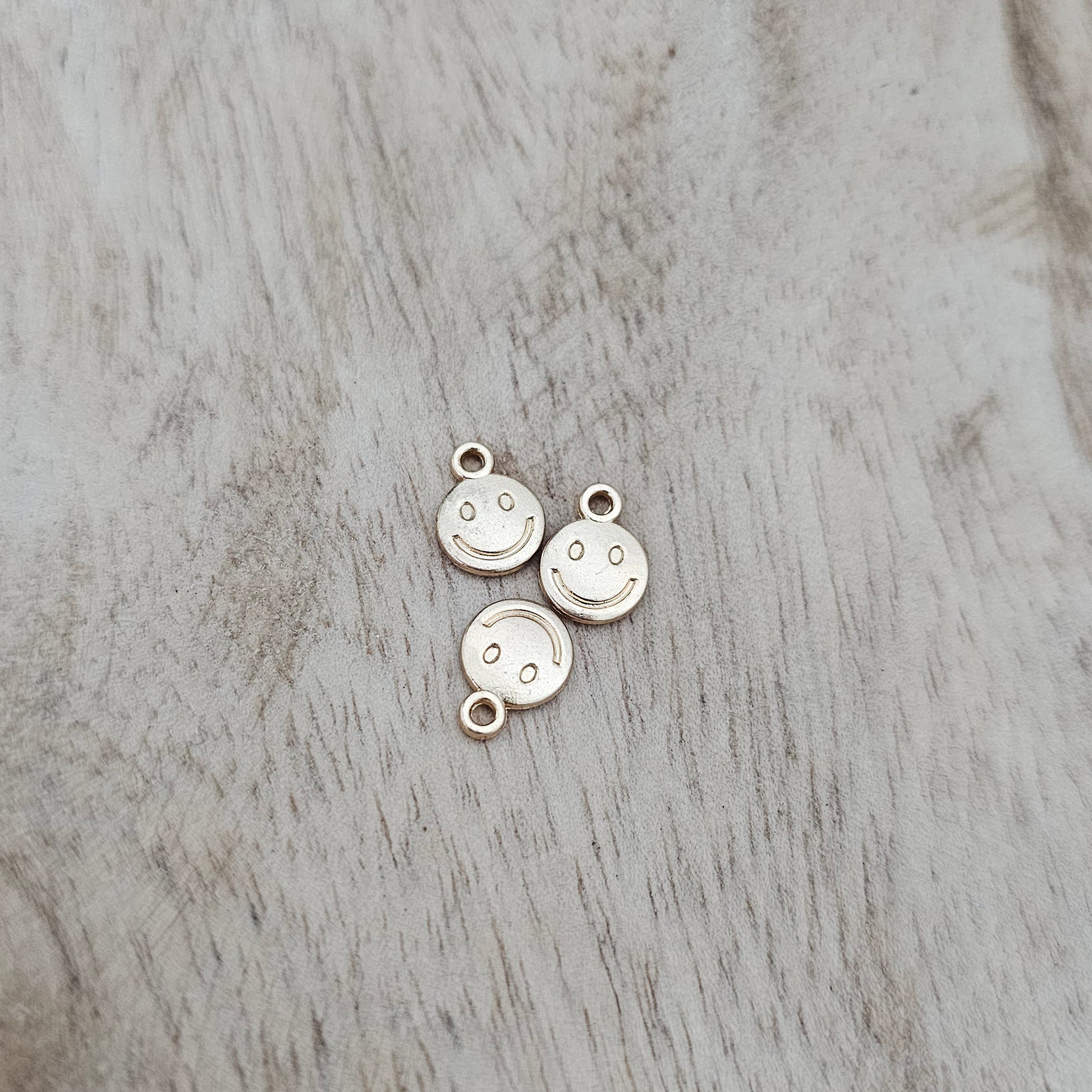 Custom Charms Gold Smiley Charm