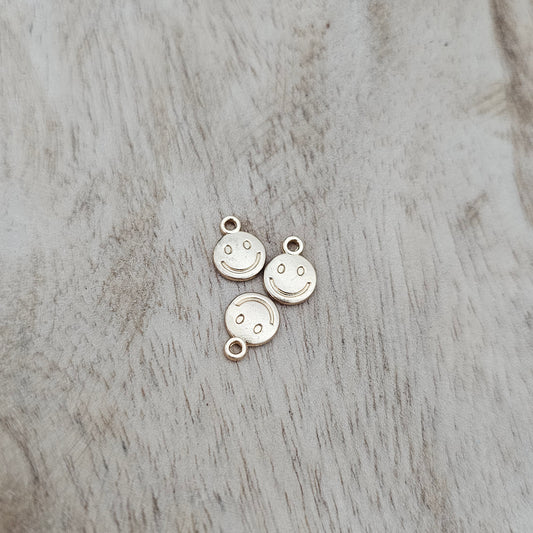 Custom Charms Gold Smiley Charm