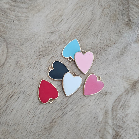 Custom Charms Hearts Solid Color