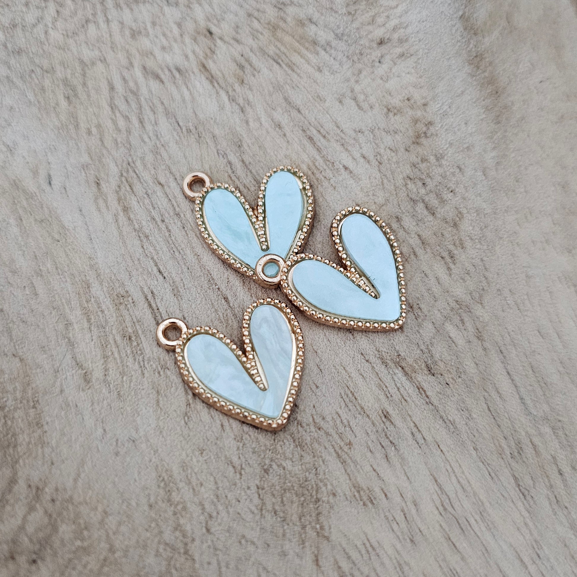 Funky Blue Heart Charm Custom Charm Necklace