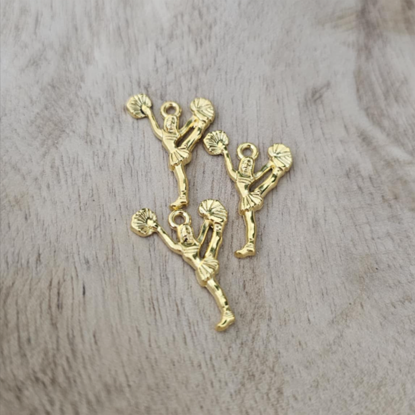 Gold Cheerleader Charm Custom Charm Necklace