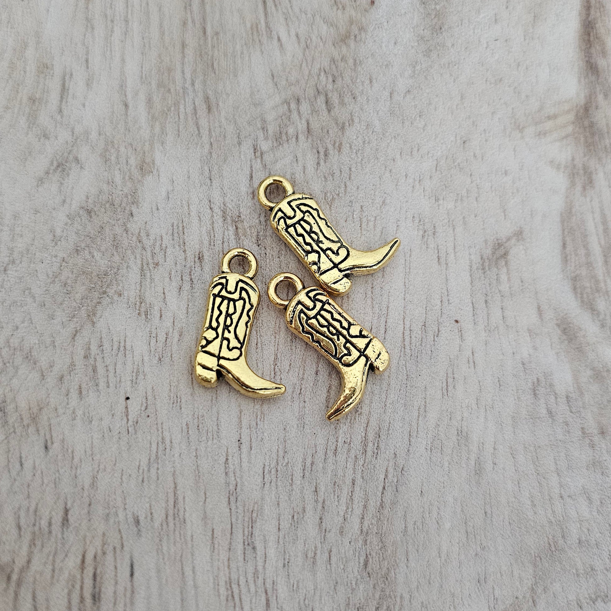Gold Cowboy Boot Charm Custom Charm Necklace