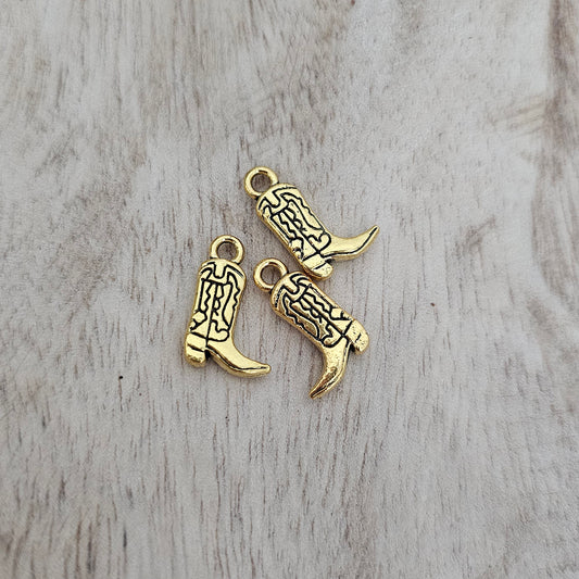 Gold Cowboy Boot Charm Custom Charm Necklace