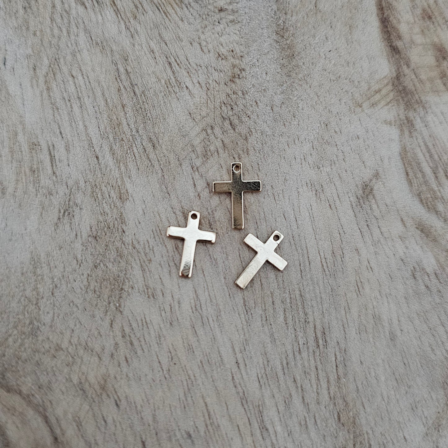 Gold Cross Charm Custom Charm Necklace