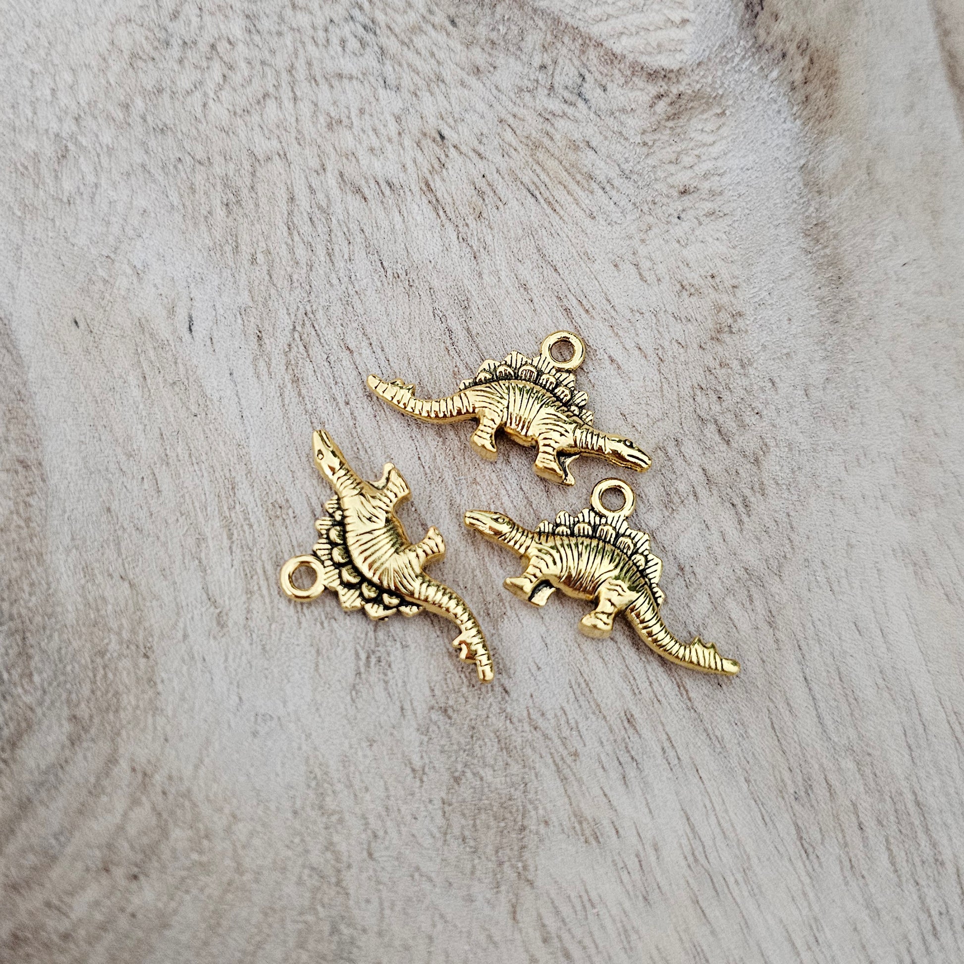 Gold Dinosaur Charm Custom Charm Necklace